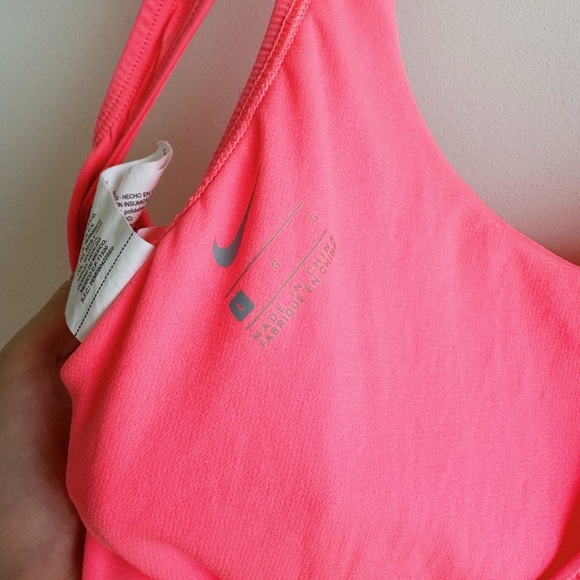NIKE Low Back Neon Pink Swimsuit Size Large - Picture 4 of 8